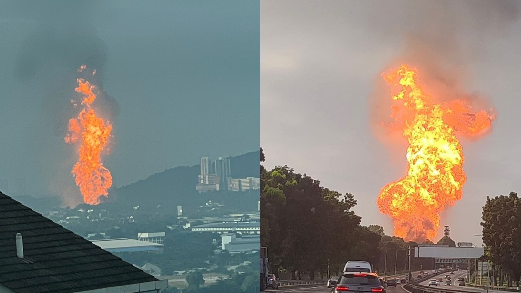 gas pipe fire putra heights